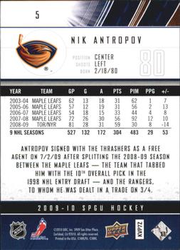 2009-10 SP Game Used #5 Nik Antropov Back