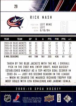 2009-10 SP Game Used #29 Rick Nash Back