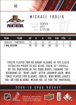 2009-10 SP Game Used #45 Michael Frolik Back