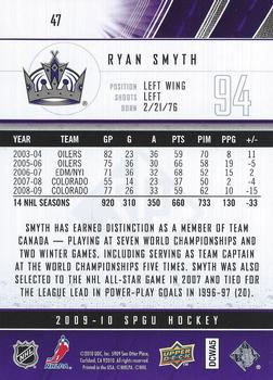 2009-10 SP Game Used #47 Ryan Smyth Back
