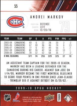 2009-10 SP Game Used #55 Andrei Markov Back