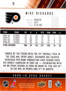2009-10 SP Game Used #71 Mike Richards Back