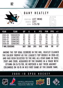 2009-10 SP Game Used #82 Dany Heatley Back
