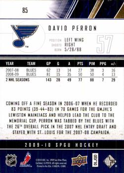 2009-10 SP Game Used #85 David Perron Back