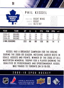 2009-10 SP Game Used #91 Phil Kessel Back