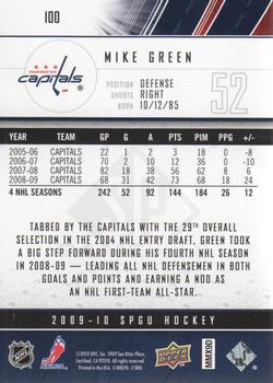 2009-10 SP Game Used #100 Mike Green Back