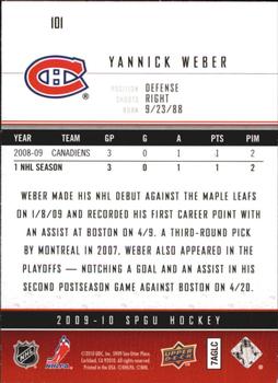 2009-10 SP Game Used #101 Yannick Weber Back