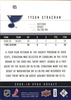 2009-10 SP Game Used #105 Tyson Strachan Back