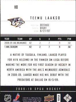 2009-10 SP Game Used #110 Teemu Laakso Back