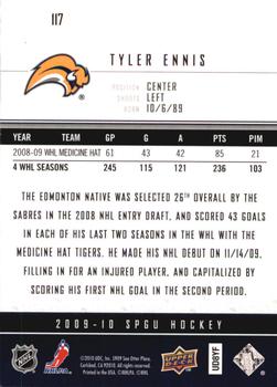 2009-10 SP Game Used #117 Tyler Ennis Back