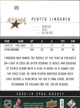 2009-10 SP Game Used #125 Perttu Lindgren Back
