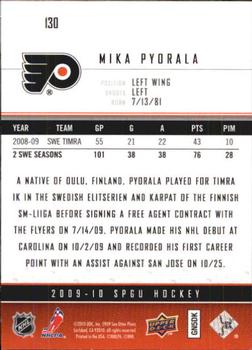 2009-10 SP Game Used #130 Mika Pyorala Back