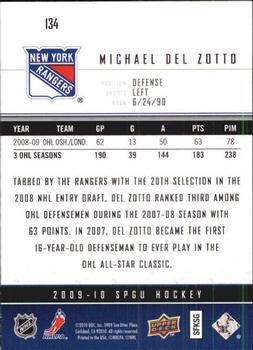 2009-10 SP Game Used #134 Michael Del Zotto Back