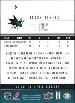 2009-10 SP Game Used #154 Jason Demers Back