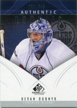 2009-10 SP Game Used #158 Devan Dubnyk Front