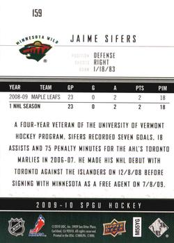 2009-10 SP Game Used #159 Jaime Sifers Back
