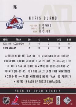 2009-10 SP Game Used #176 Chris Durno Back