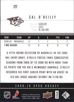 2009-10 SP Game Used #177 Cal O'Reilly Back