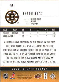 2009-10 SP Game Used #178 Byron Bitz Back