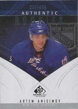 2009-10 SP Game Used #185 Artem Anisimov Front