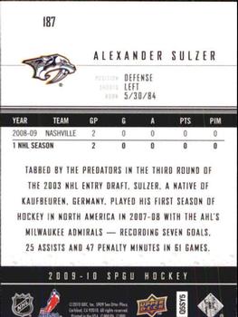 2009-10 SP Game Used #187 Alexander Sulzer Back