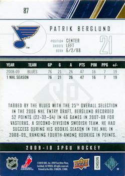 2009-10 SP Game Used #87 Patrik Berglund Back