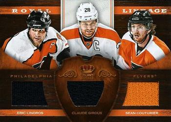 2012-13 Panini Rookie Anthology - Crown Royale Royal Lineage #RL-PHI Claude Giroux / Eric Lindros / Sean Couturier Front