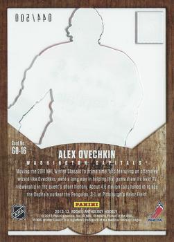 2012-13 Panini Rookie Anthology - Elite The Great Outdoors #GO–16 Alex Ovechkin Back