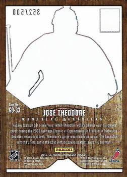 2012-13 Panini Rookie Anthology - Elite The Great Outdoors #GO–33 Jose Theodore Back