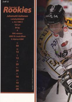2006-07 Cardset Finland - Playmakers Rookies #2 Juhamatti Aaltonen Back