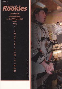 2006-07 Cardset Finland - Playmakers Rookies #11 Jari Sailio Back