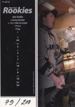 2006-07 Cardset Finland - Playmakers Rookies Silver #11 Jari Sailio Back