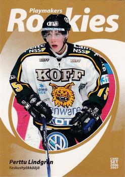 2006-07 Cardset Finland - Playmakers Rookies Gold #1 Perttu Lindgren Front