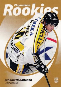 2006-07 Cardset Finland - Playmakers Rookies Gold #2 Juhamatti Aaltonen Front