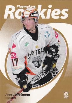 2006-07 Cardset Finland - Playmakers Rookies Gold #5 Juuso Hietanen Front