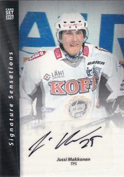 2006-07 Cardset Finland - Signature Sensations #NNO Jussi Makkonen Front
