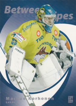 2006-07 Cardset Finland - Between the Pipes Silver #16 Markus Korhonen Front