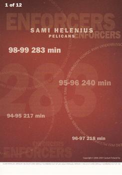 2006-07 Cardset Finland - Enforcers #1 Sami Helenius Back