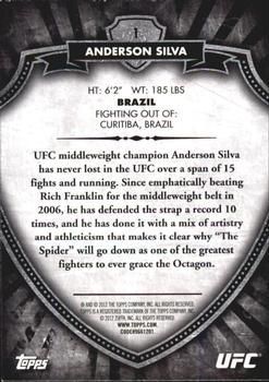 2012 Topps UFC Bloodlines - Black #1 Anderson Silva Back