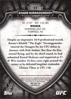 2012 Topps UFC Bloodlines - Black #12 Khabib Nurmagomedov Back