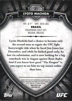 2012 Topps UFC Bloodlines - Black #21 Lyoto Machida Back