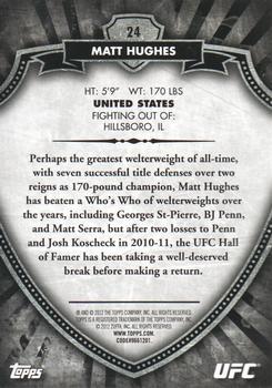 2012 Topps UFC Bloodlines - Black #24 Matt Hughes Back