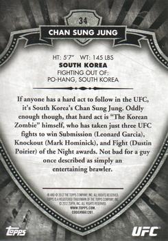 2012 Topps UFC Bloodlines - Black #34 Chan Sung Jung Back