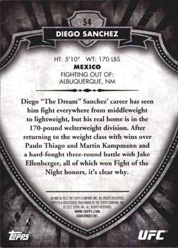 2012 Topps UFC Bloodlines - Black #54 Diego Sanchez Back