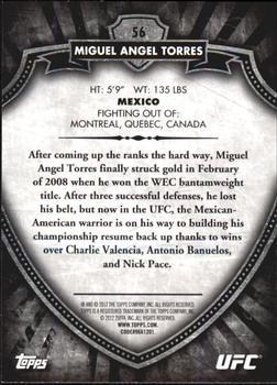 2012 Topps UFC Bloodlines - Black #56 Miguel Angel Torres Back