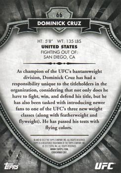 2012 Topps UFC Bloodlines - Black #66 Dominick Cruz Back