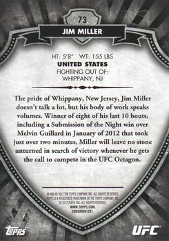 2012 Topps UFC Bloodlines - Black #73 Jim Miller Back