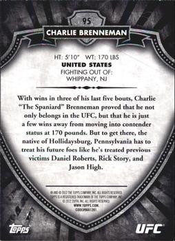2012 Topps UFC Bloodlines - Black #95 Charlie Brenneman Back