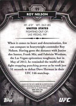 2012 Topps UFC Bloodlines - Black #99 Roy Nelson Back