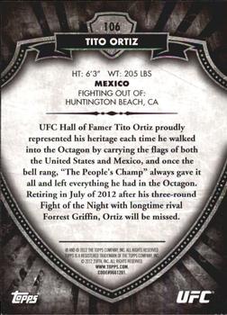 2012 Topps UFC Bloodlines - Black #106 Tito Ortiz Back